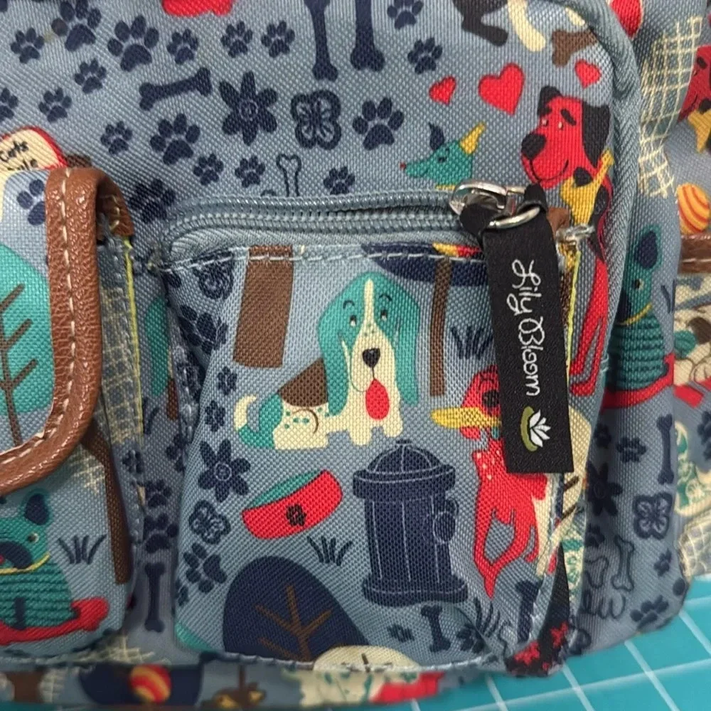 Lily Bloom Libby Hobo bag crossbody Who Let The Dogs Out Style 21RPF86BL